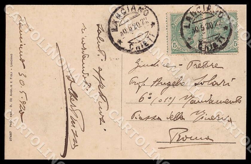 Chieti Lanciano Panorama quartiere Borgo cartolina GM1298 – retro