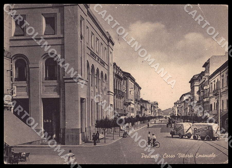 Pescara Città Corso Vittorio Emanuele Auto PIEGHE FG cartolina GM1300 – fronte