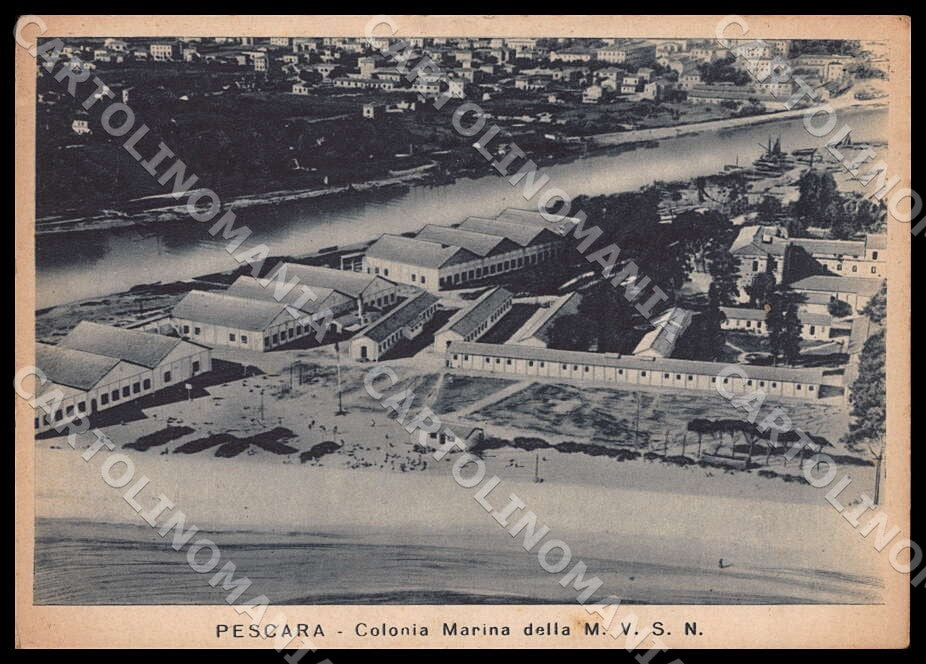 Pescara Città Colonia Marina Milizia Volontaria Sicurezza FG cartolina GM1304 – fronte
