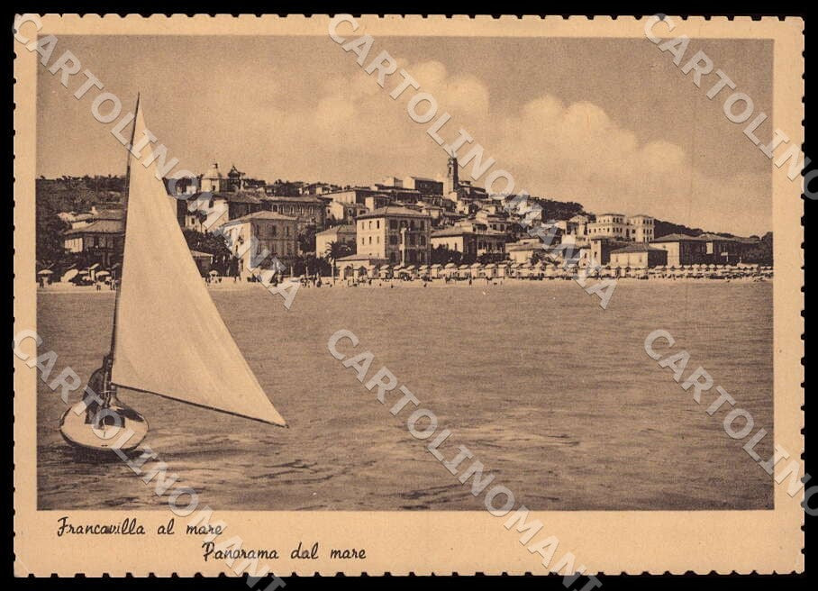 Chieti Francavilla al mare Panorama Barca FG cartolina GM1312 – fronte