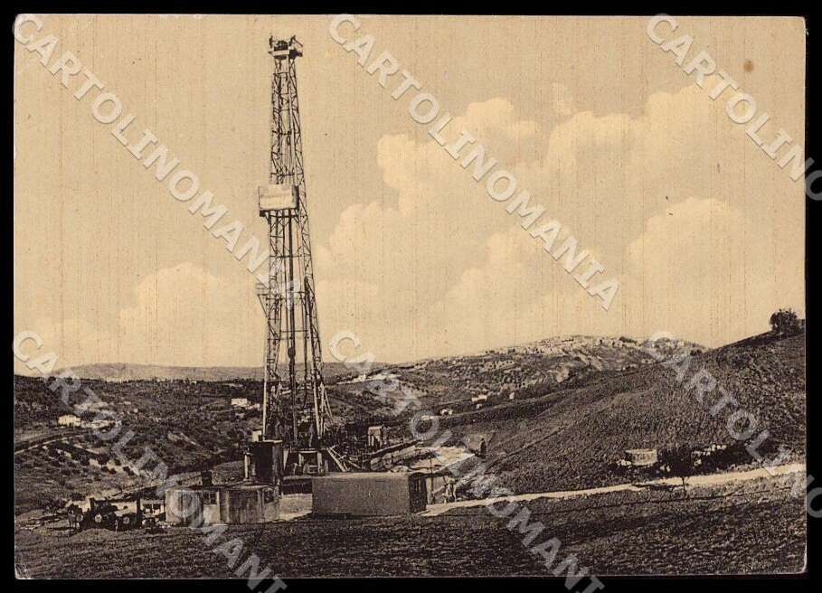 Pescara Alanno Pozzo petrolifero Madonna Croce 2 PIEGHINE FG cartolina GM1315 – fronte