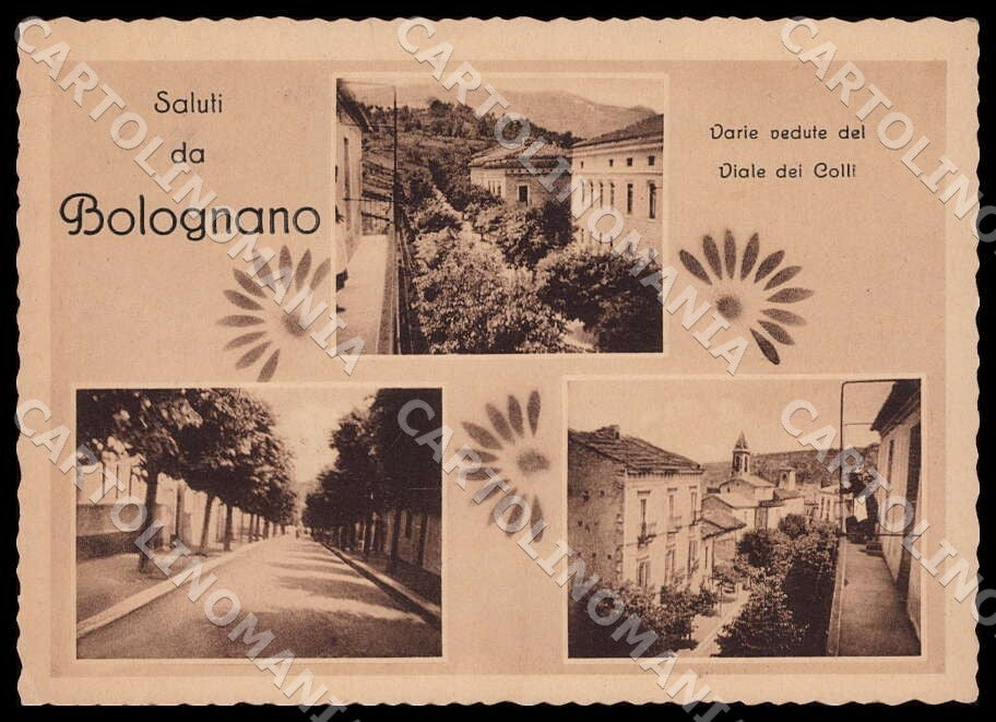 Pescara Bolognano Saluti da Varie vedute Viale Colli FG cartolina GM1316 – fronte