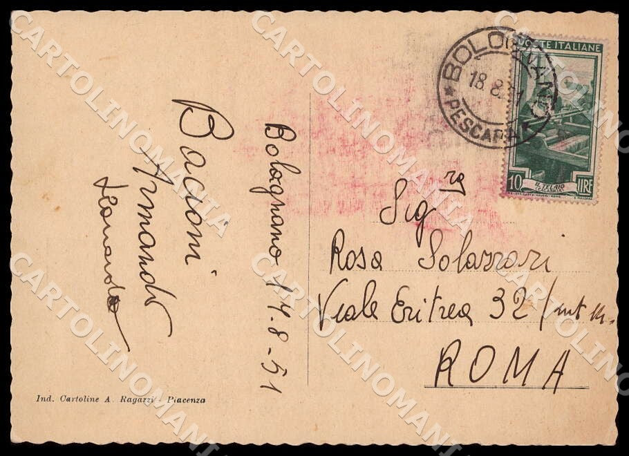 Pescara Bolognano Saluti da Varie vedute Viale Colli FG cartolina GM1316 – retro