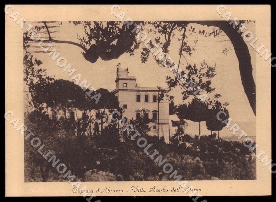 Pescara Caprara d'Abruzzo Villa Acerbo Aterno FG cartolina GM1317 – fronte