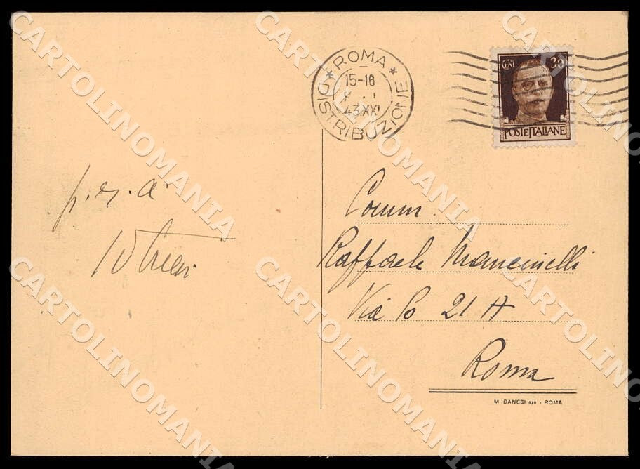 Pescara Caprara d'Abruzzo Villa Acerbo Aterno FG cartolina GM1317 – retro