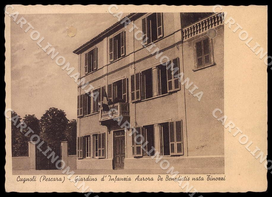 Pescara Cugnoli Giardino Infanzia De Benedictis RESTAURATA FG cartolina GM1323 – fronte