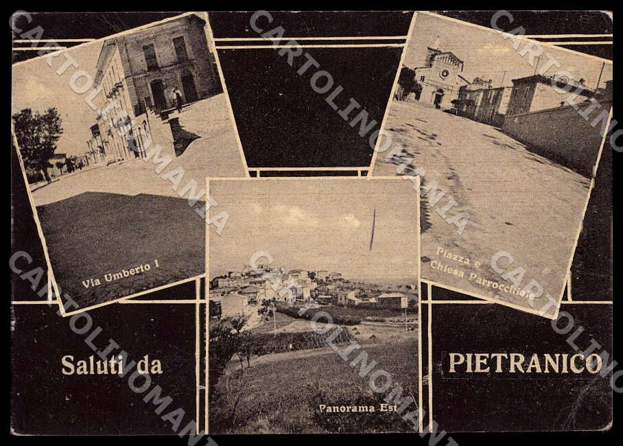 Pescara Pietranico Saluti da Via Umberto I PIEGA FG cartolina GM1330 – fronte