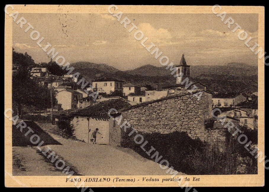 Teramo Fano Adriano Veduta parziale Est PIEGHINA FG cartolina GM1338 – fronte