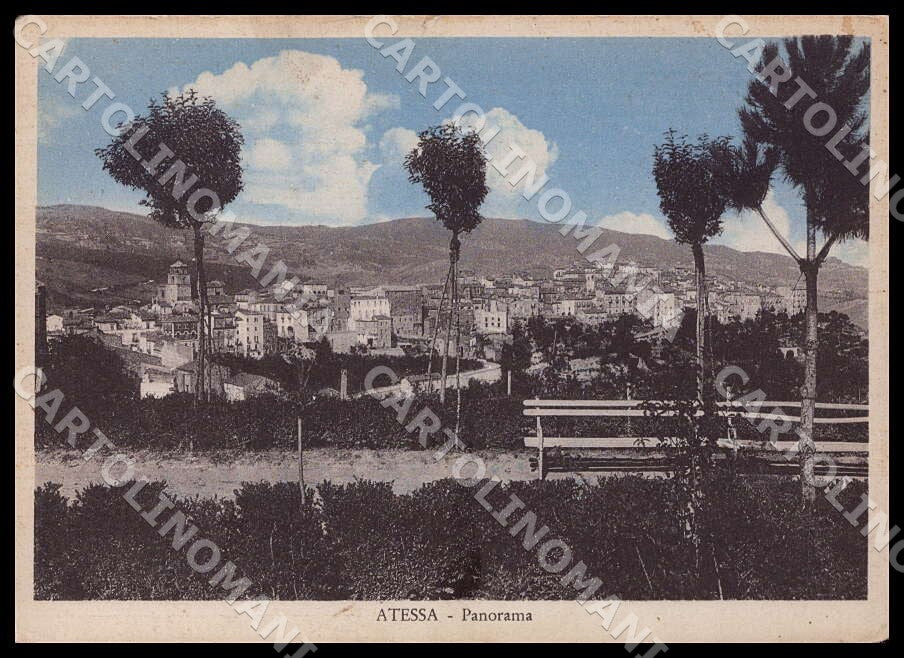 Chieti Atessa Panorama PIEGHINE STRAPPINO FG cartolina GM1356 – fronte