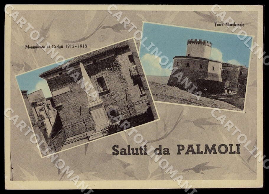 Chieti Palmoli Monumento Caduti 1915 1918 Torre PIEGHINA FG cartolina GM1363 – fronte