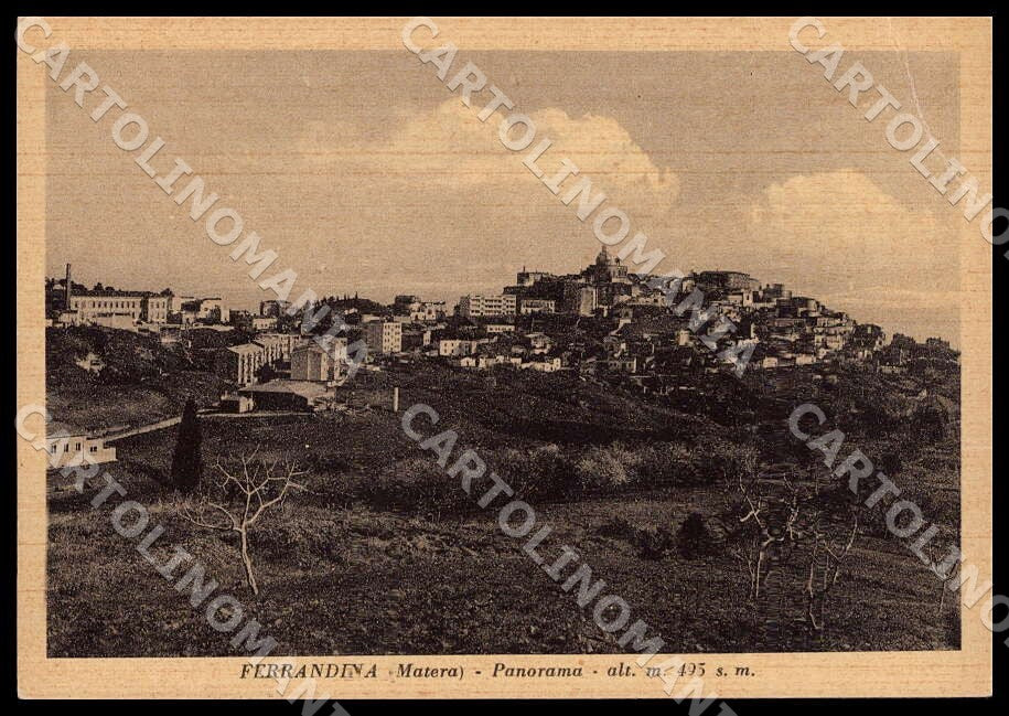 Matera Ferrandina Panorama PIEGHINA FG cartolina GM1371 – fronte