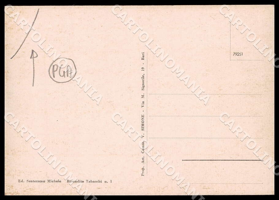 Matera Ferrandina Panorama PIEGHINA FG cartolina GM1371 – retro