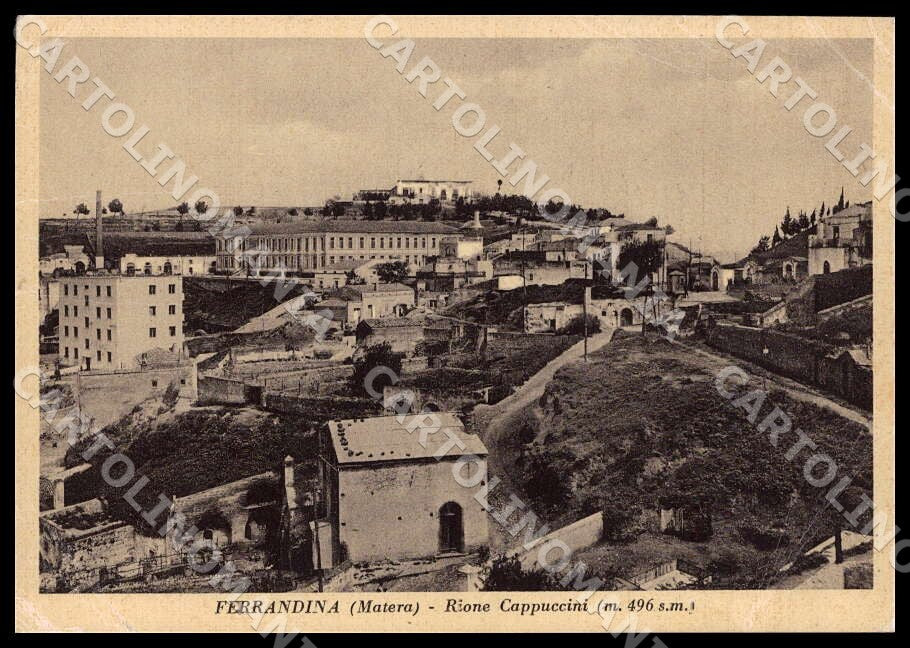 Matera Ferrandina Rione Cappuccini Stabilimento PIEGHE FG cartolina GM1372 – fronte