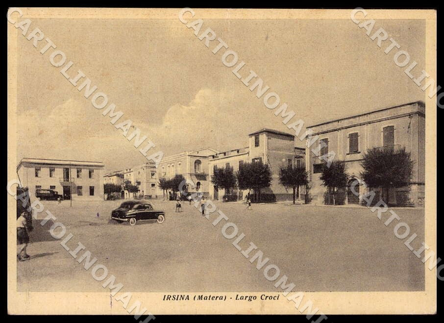 Matera Irsina Largo Croci Auto PIEGA FG cartolina GM1376 – fronte