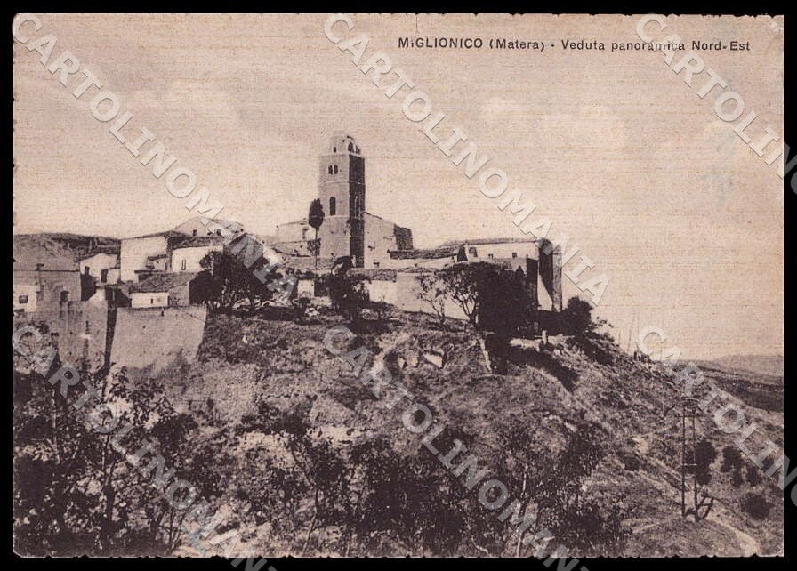 Matera Miglionico Veduta panoramica TRACCE UMIDO STRAPPINO FG cartolina GM1377 – fronte