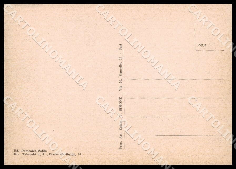 Matera Tricarico Viale Regina Margherita Auto FG cartolina GM1378 – retro