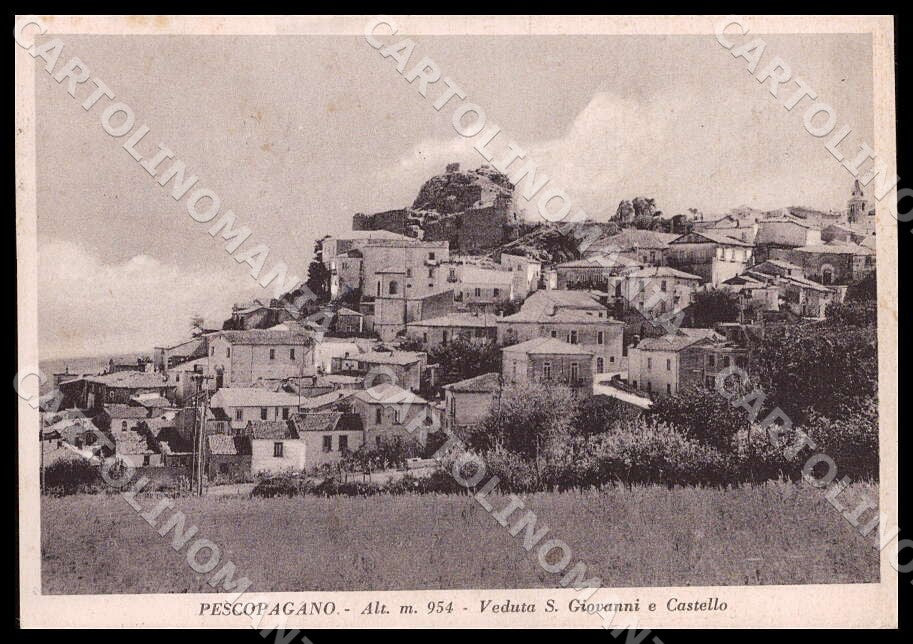 Potenza Pescopagano Veduta San Giovanni Castello FG cartolina GM1386 – fronte