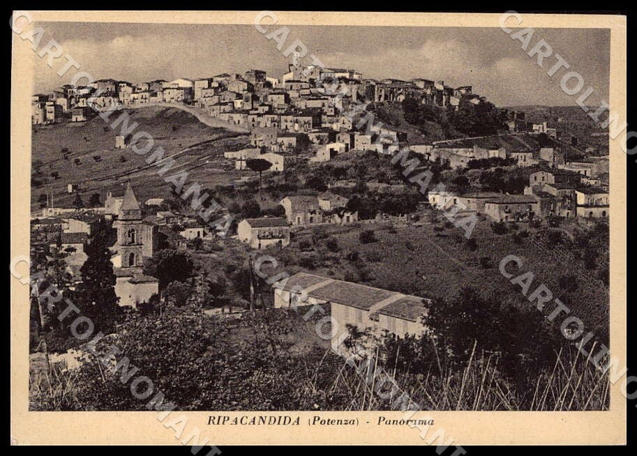 Potenza Ripacandida Panorama PIEGHINA FG cartolina GM1389 – fronte