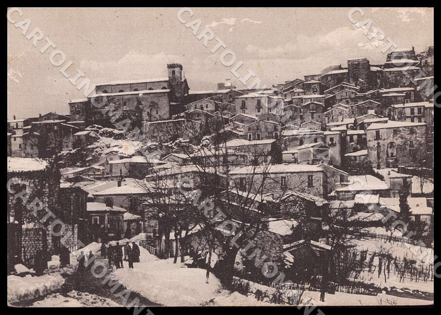 Potenza Castelgrande Nevicata PIEGHE ABRASA FG cartolina GM1402 – fronte