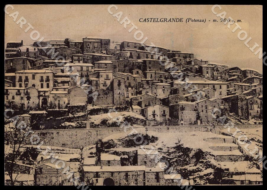 Potenza Castelgrande ABRASA MACCHIA PIEGHINE FG cartolina GM1403 – fronte