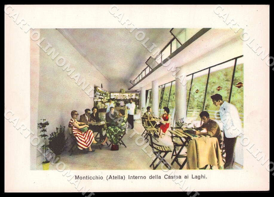 Potenza Atella Monticchio Interno Casina Laghi Bar FG cartolina GM1410 – fronte