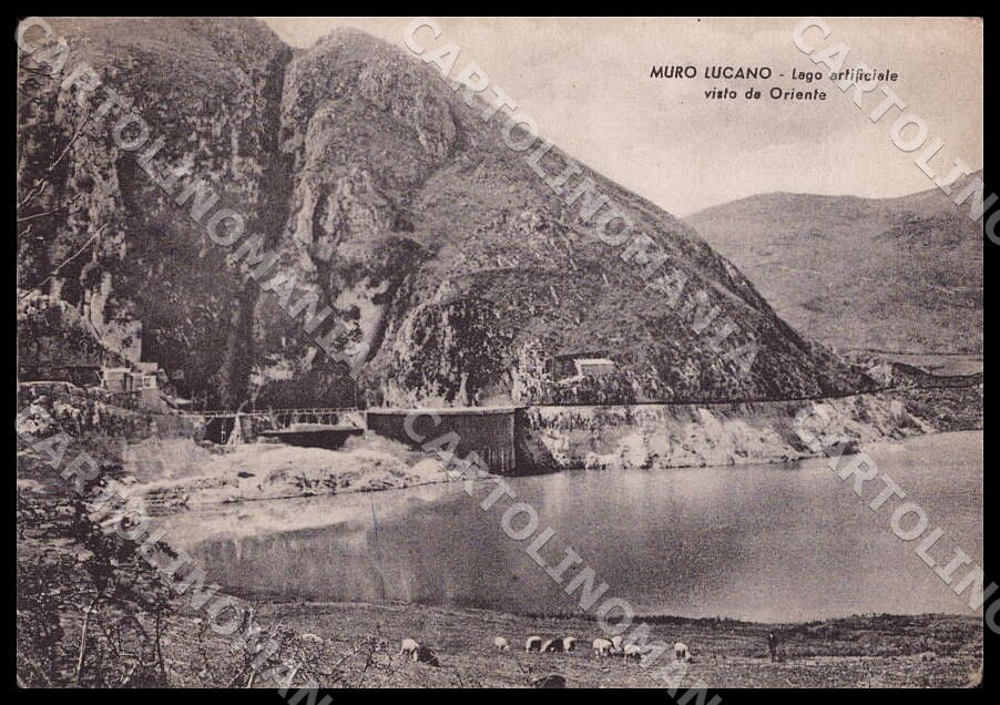 Potenza Muro Lucano Lago artificiale visto da Oriente PIEGHE FG cartolina GM1413 – fronte