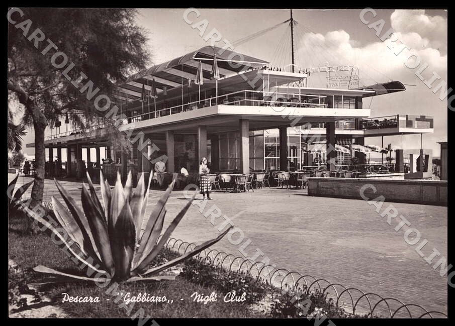 Pescara Città Gabbiano Night Club Bar Stabilimento FG Foto cartolina GM1417 – fronte