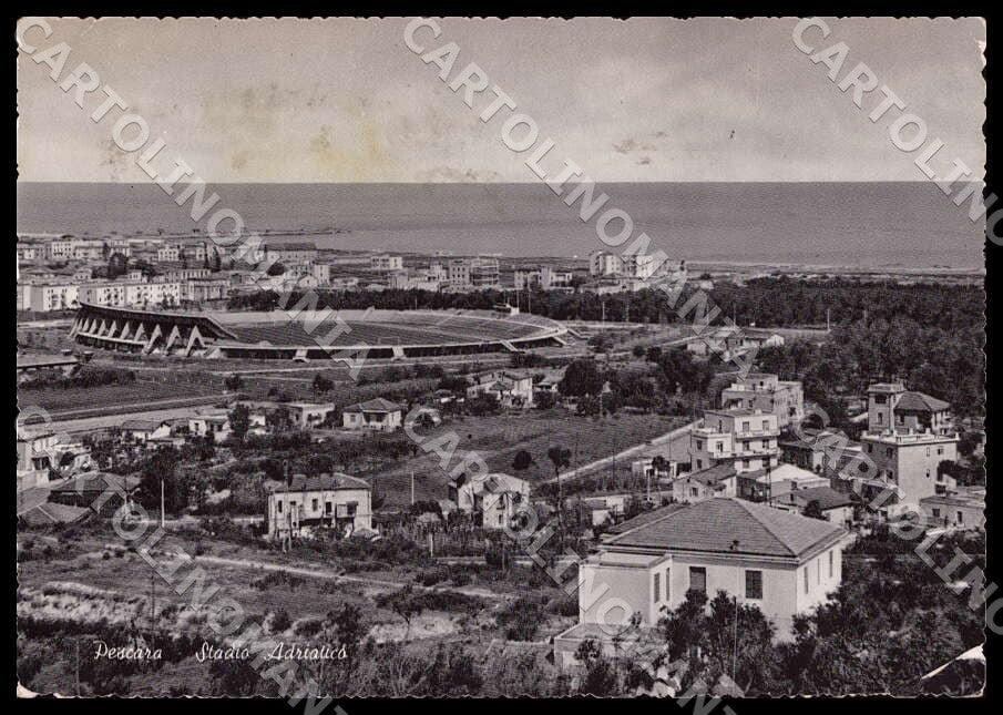 Pescara Città Stadio Adriatico PIEGHE FG Foto cartolina GM1419 – fronte
