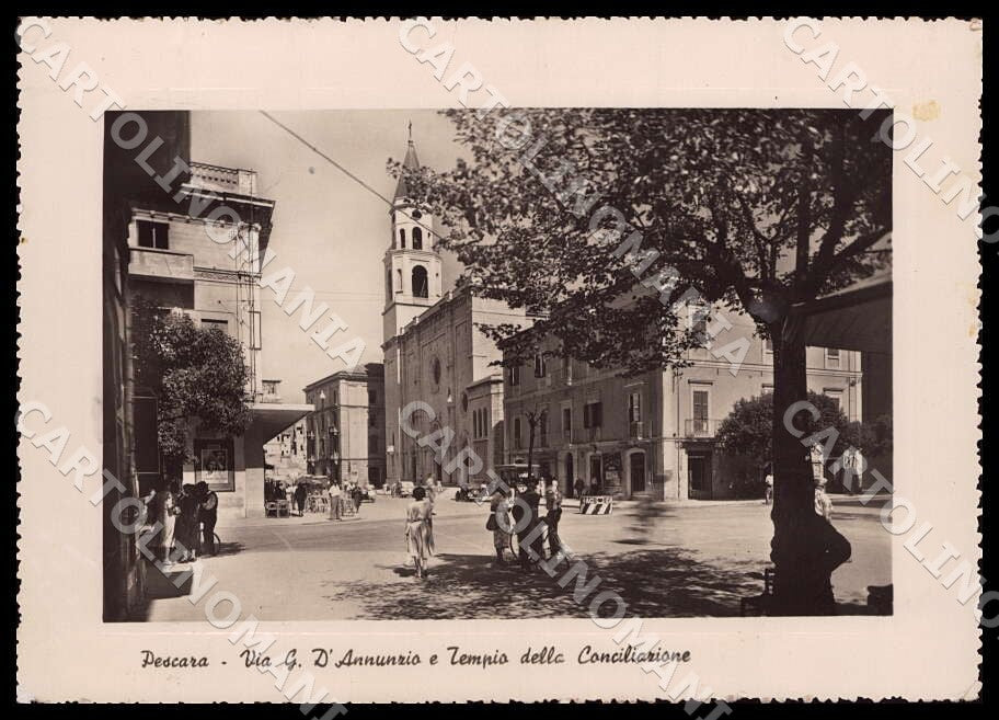 Pescara Città Via Gabriele Annunzio Tempio FG Foto cartolina GM1421 – fronte