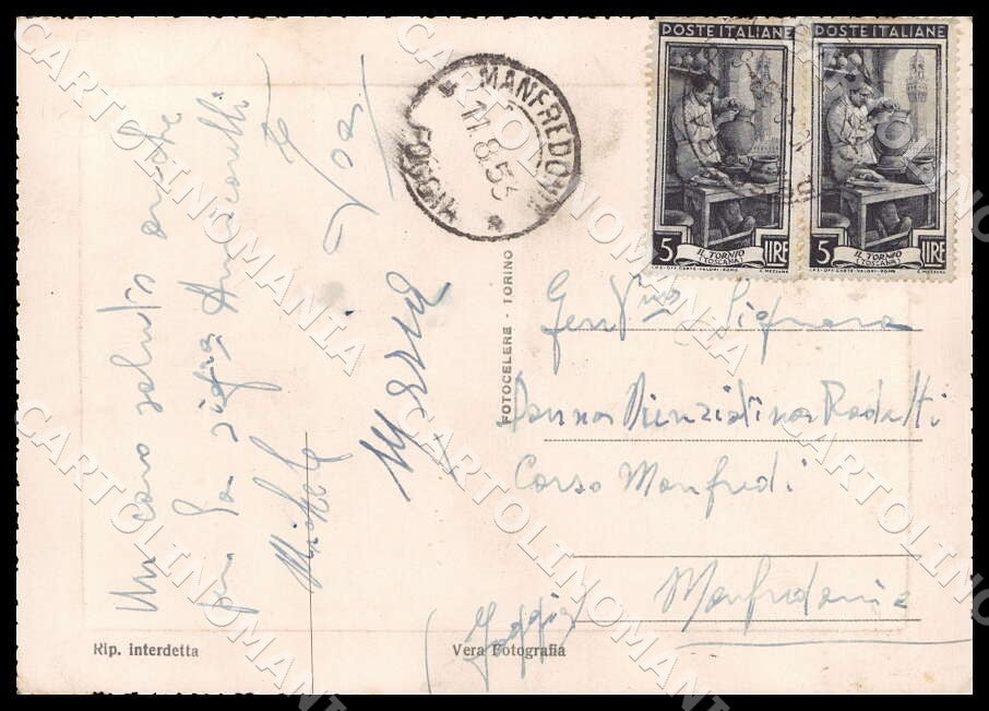Pescara Città Via Gabriele Annunzio Tempio FG Foto cartolina GM1421 – retro