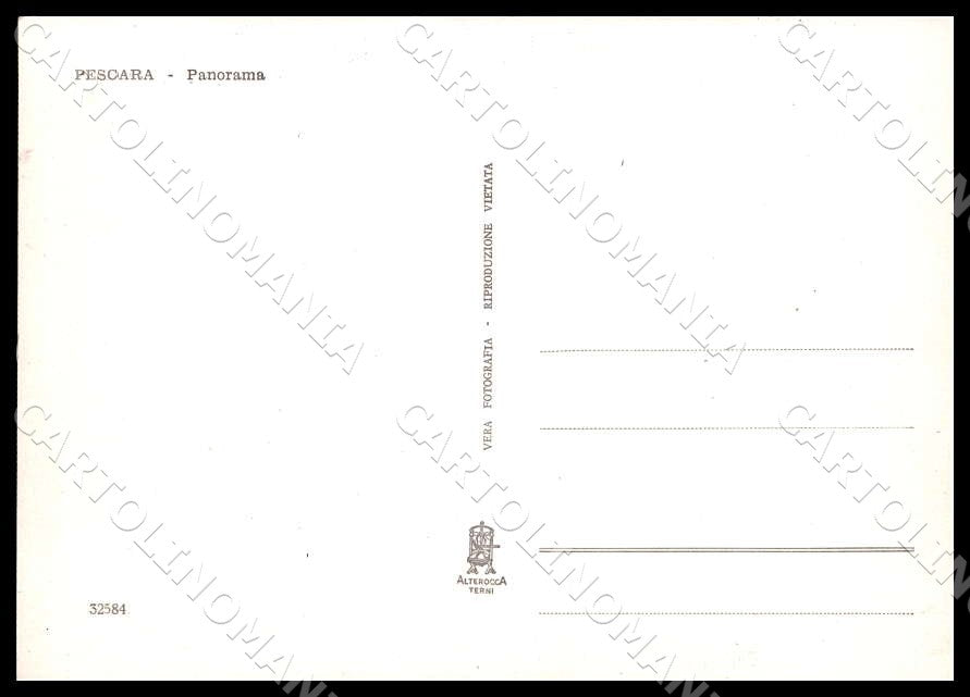 Pescara Città Panorama Alterocca FG Foto cartolina GM1424 – retro