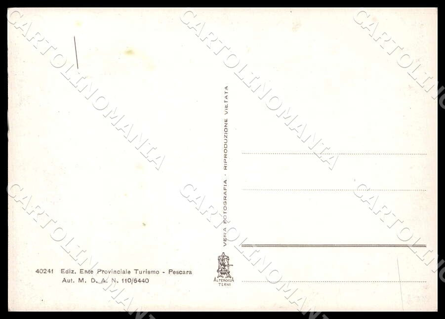 Pescara Città Veduta aerea Alterocca Barca Stabilimento FG Foto cartolina GM1426 – retro