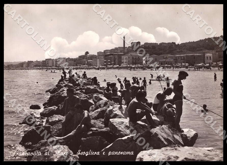 Chieti Francavilla al Mare Scogliera panorama FG Foto cartolina GM1428 – fronte