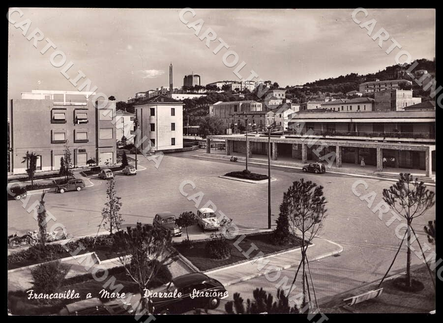 Chieti Francavilla al Mare Piazzale Stazione FG Foto cartolina GM1431 – fronte