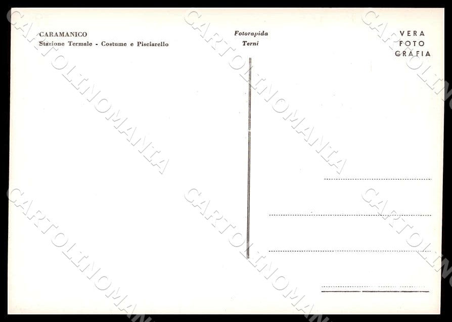 Pescara Caramanico Stazione Termale Costume Pisciarello FG Foto cartolina GM1440 – retro