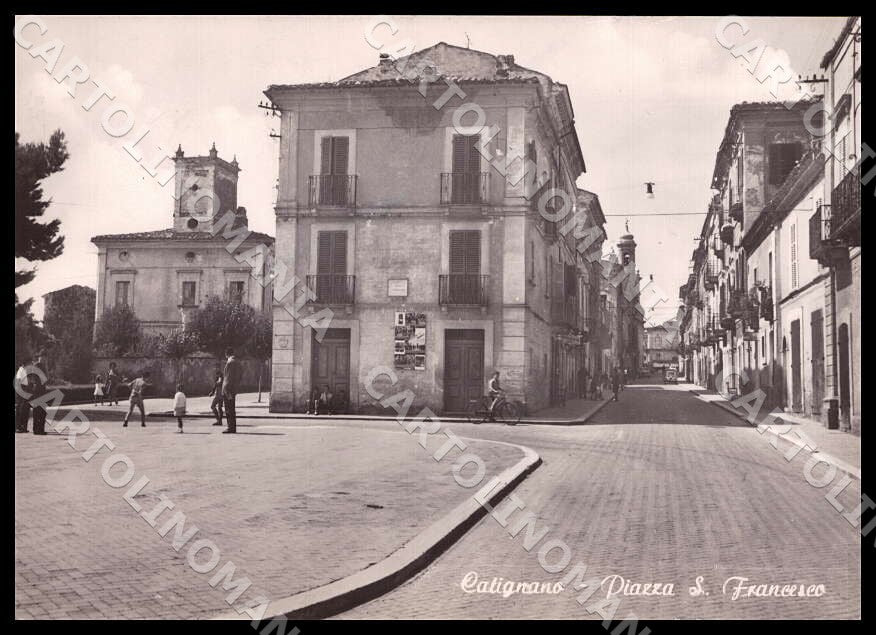 Pescara Catignano Piazza San Francesco FG Foto cartolina GM1448 – fronte