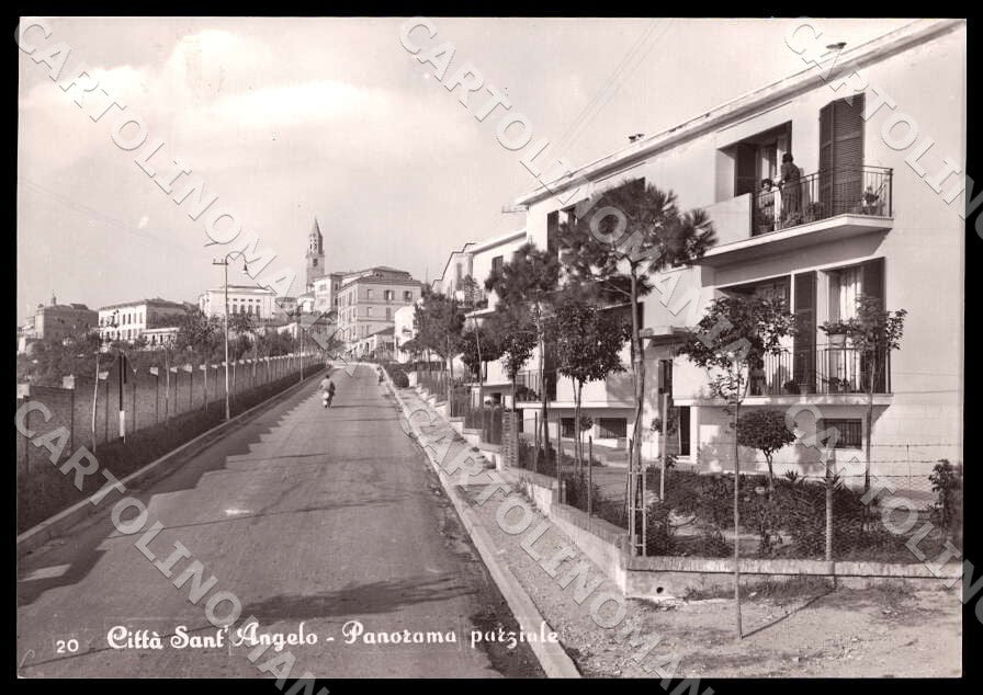 Pescara Città Sant'Angelo Panorama parziale Vespa FG Foto cartolina GM1451 – fronte