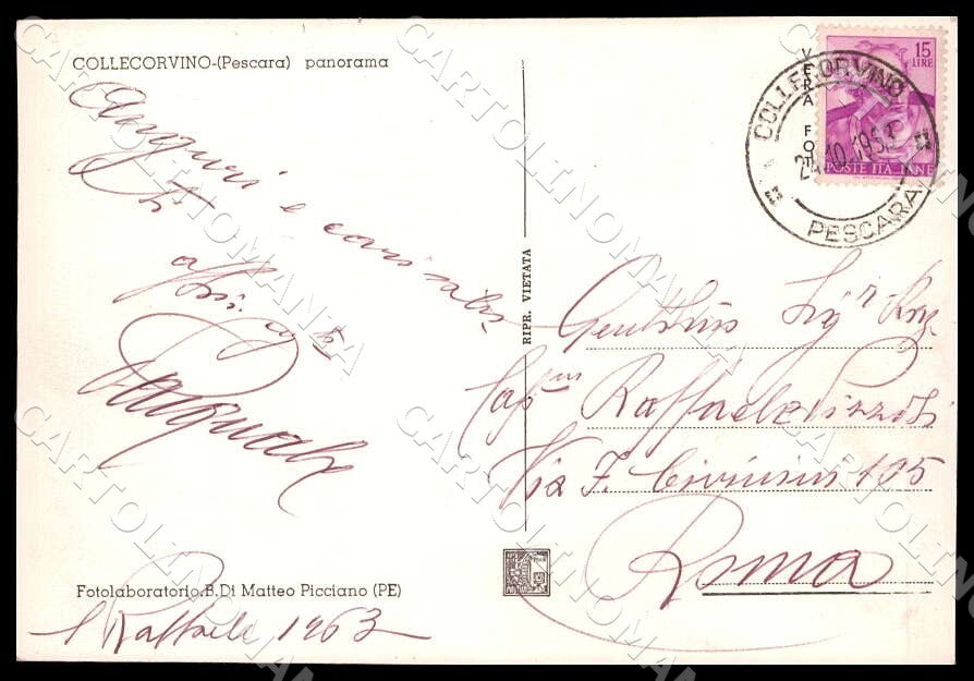 Pescara Collecorvino Panorama FG Foto cartolina GM1454 – retro