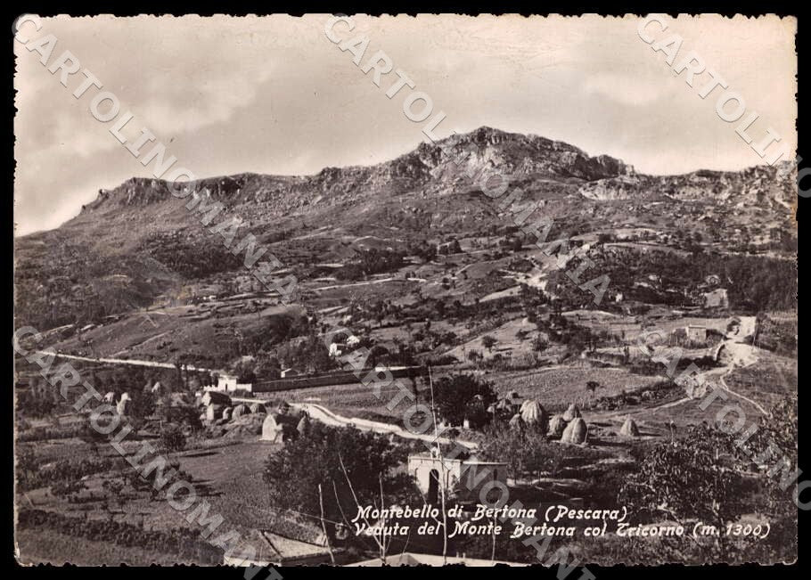 Pescara Montebello di Bertona Veduta Monte COLLA FG Foto cartolina GM1464 – fronte