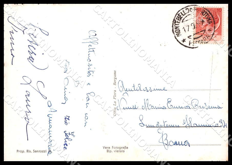 Pescara Montebello di Bertona Scuola FG Foto cartolina GM1465 – retro