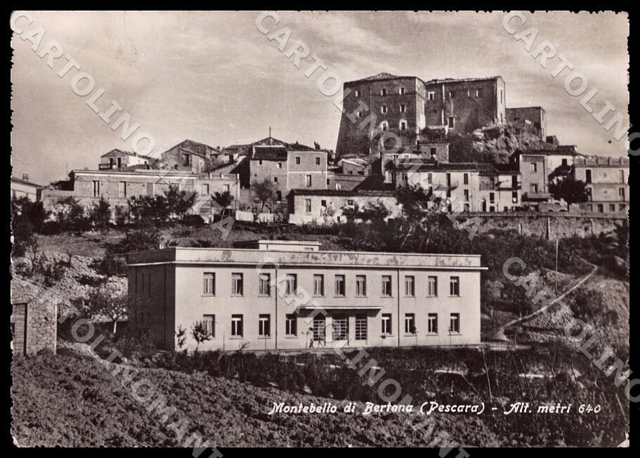Pescara Montebello di Bertona Scuola PIEGHINA FG Foto cartolina GM1466 – fronte