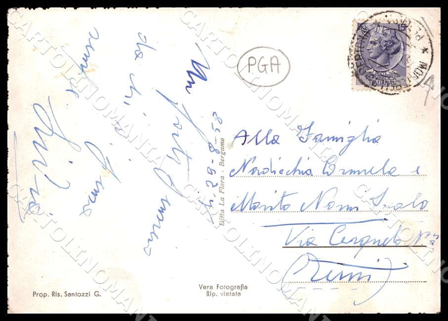 Pescara Montebello di Bertona Scuola PIEGHINA FG Foto cartolina GM1466 – retro