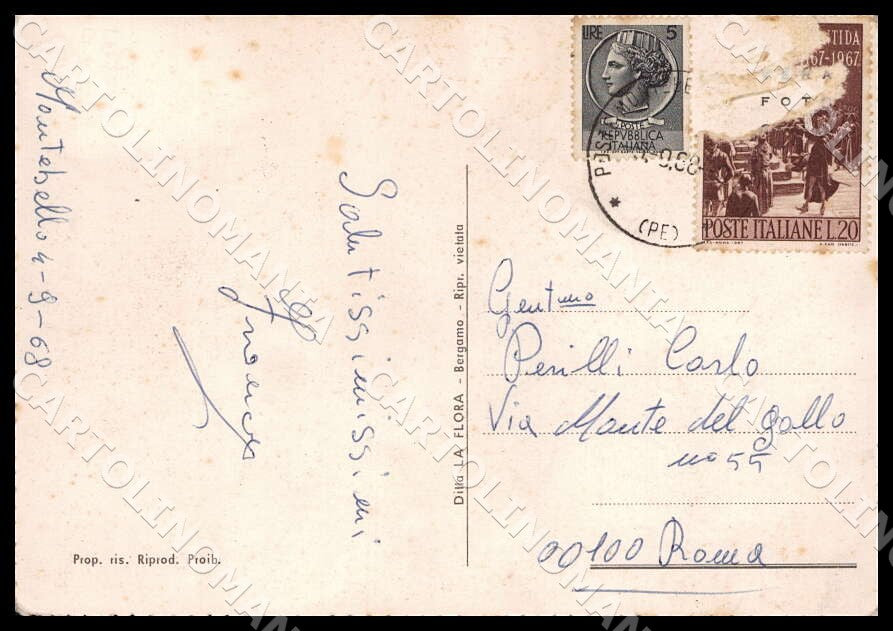 Pescara Montebello di Bertona FG Foto cartolina GM1467 – retro