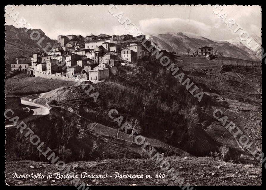 Pescara Montebello di Bertona Panorama STRAPPINO FG Foto cartolina GM1468 – fronte