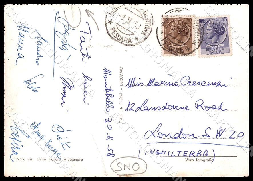 Pescara Montebello di Bertona Panorama STRAPPINO FG Foto cartolina GM1468 – retro