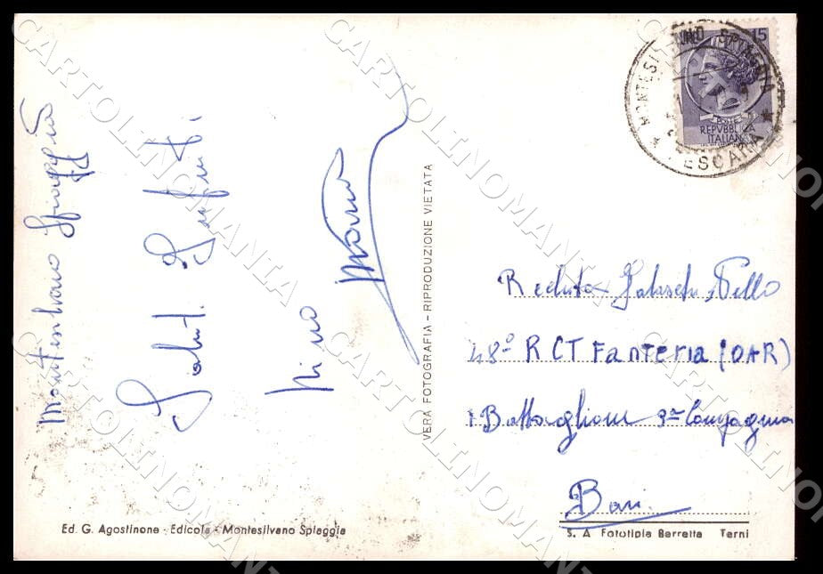 Pescara Montesilvano Spiaggia Via Nazionale Auto FG Foto cartolina GM1471 – retro