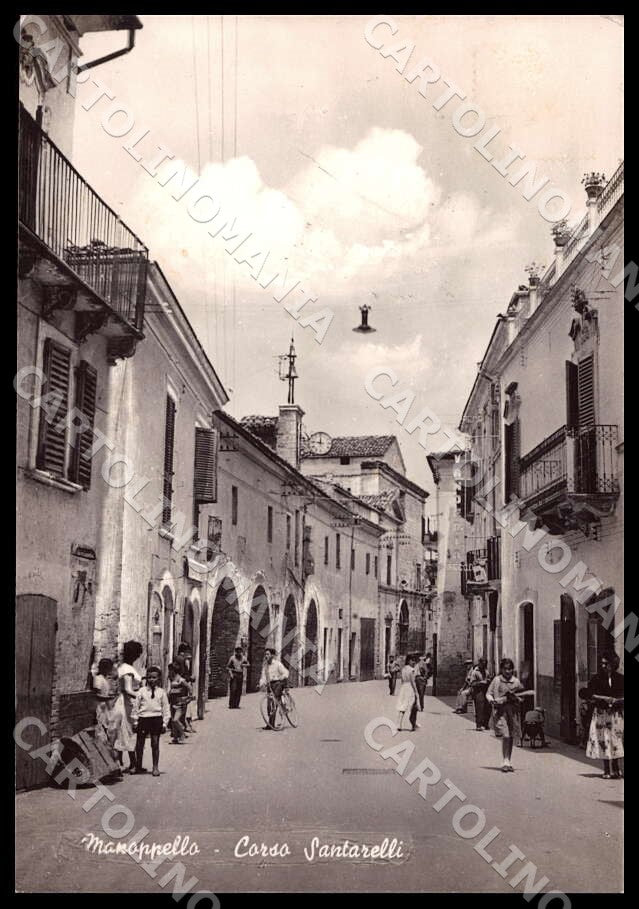 Pescara Manoppello Corso Santarelli Alterocca PIEGHINA FG Foto cartolina GM1473 – fronte