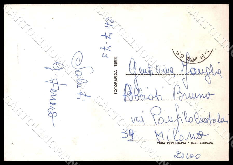 Pescara Penne Viale San Francesco scorcio Vespa Piaggio FG Foto cartolina GM1479 – retro