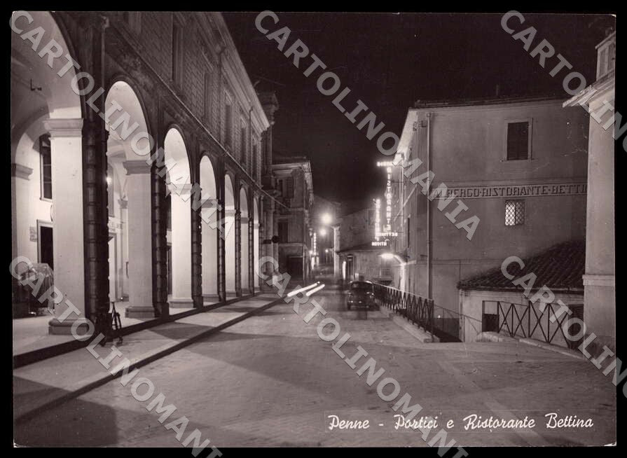 Pescara Penne Portici Ristorante Bettina Auto FG Foto cartolina GM1482 – fronte