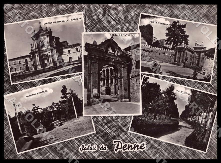 Pescara Penne Saluti da Chiesa Madonna Carmine Porta FG Foto cartolina GM1483 – fronte